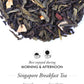 Twg Tea | Singapore Breakfast Tea | Black Tea & Green Tea | Vanilla & Spices | 15 Hand Sewn Cotton Tea Bags| Gift Set