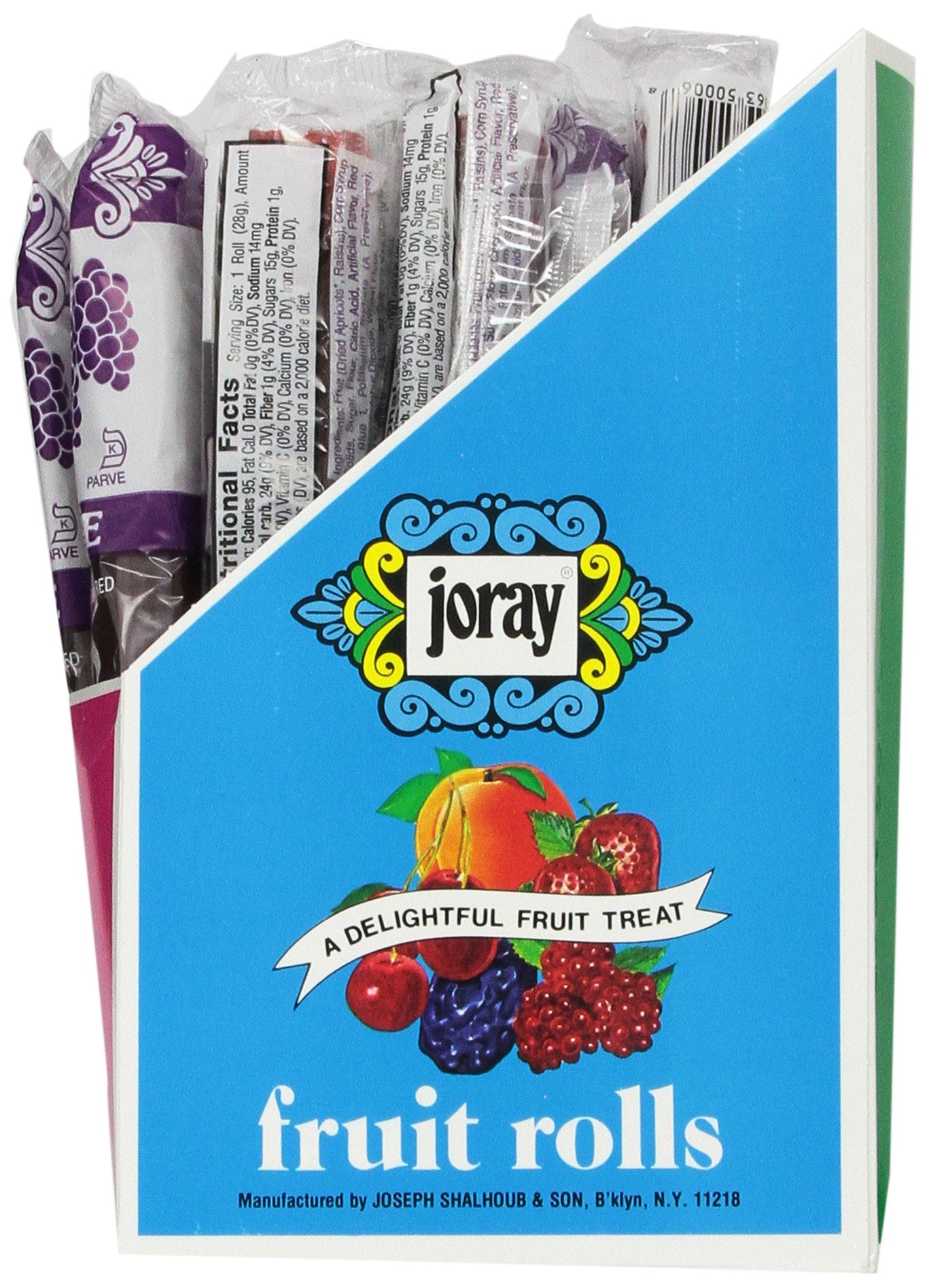 Joray Fruit Roll, Raspberry, 0.75-Ounce (Pack of 48)