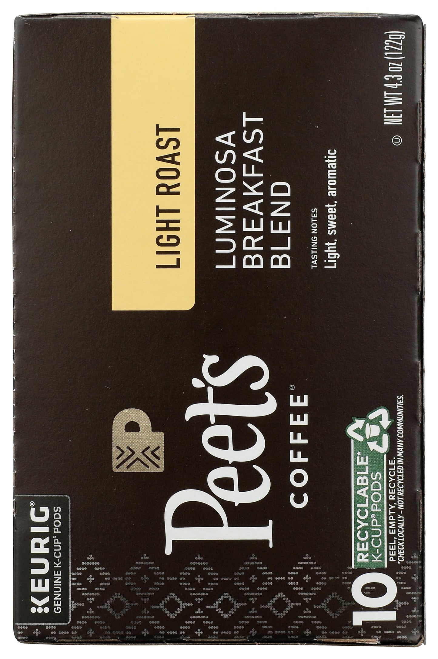 Peet'S Coffee Colombia Luminosa Light Roast Coffee K-Cup Coffee Pods (10 Count)