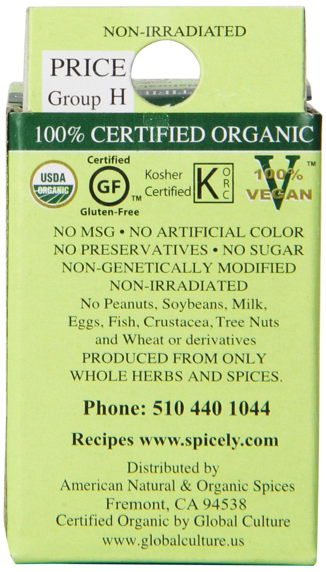 Spicely Organic Paprika, 0.6 Ounce (Pack Of 6)