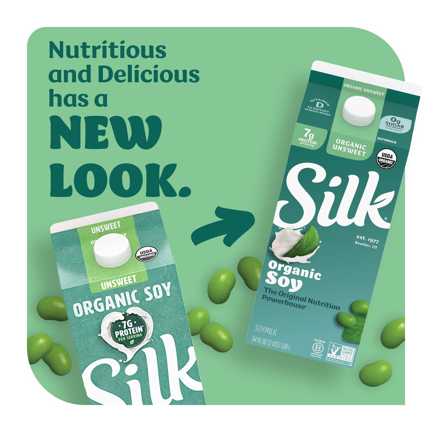 Silk, Organic Milk Substitute, Soy, Unsweetened, 64 Fl Oz