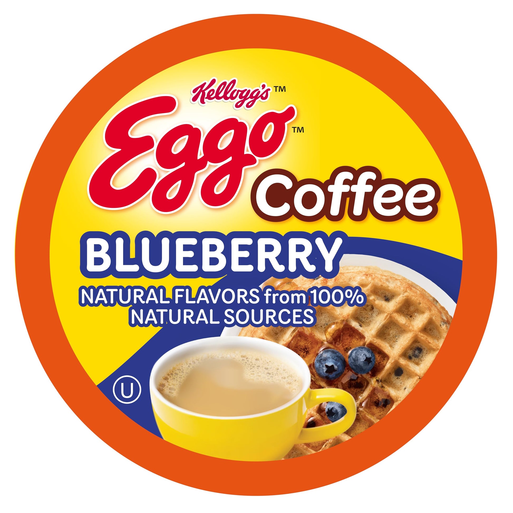Eggo Blueberry Waffle Flavored Coffee Pods for Keurig, Fair Trade Certified, 40 Count