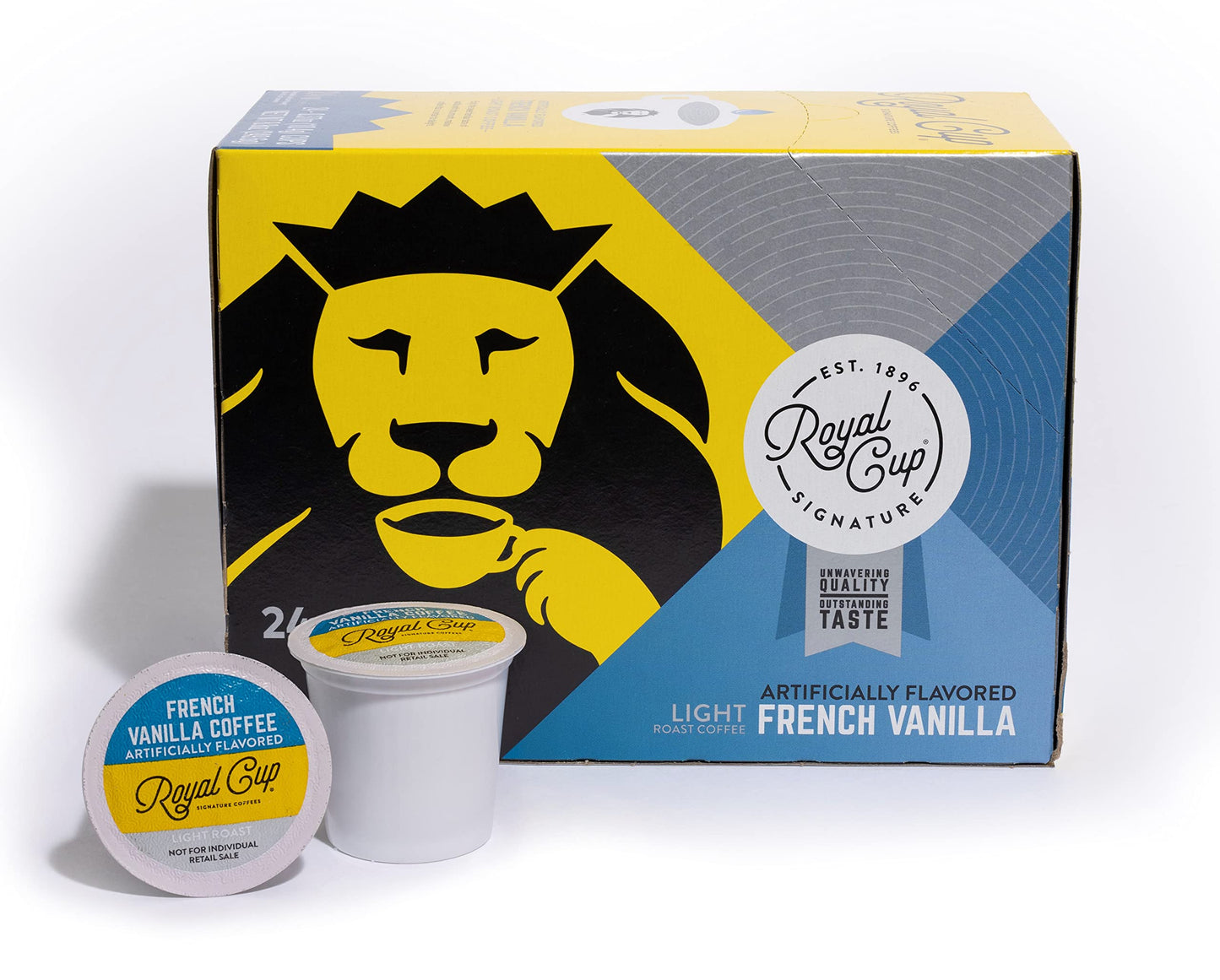 ROYAL CUP SIGNATURE Coffee - French Vanilla Light Roast Capsules - 24 Count
