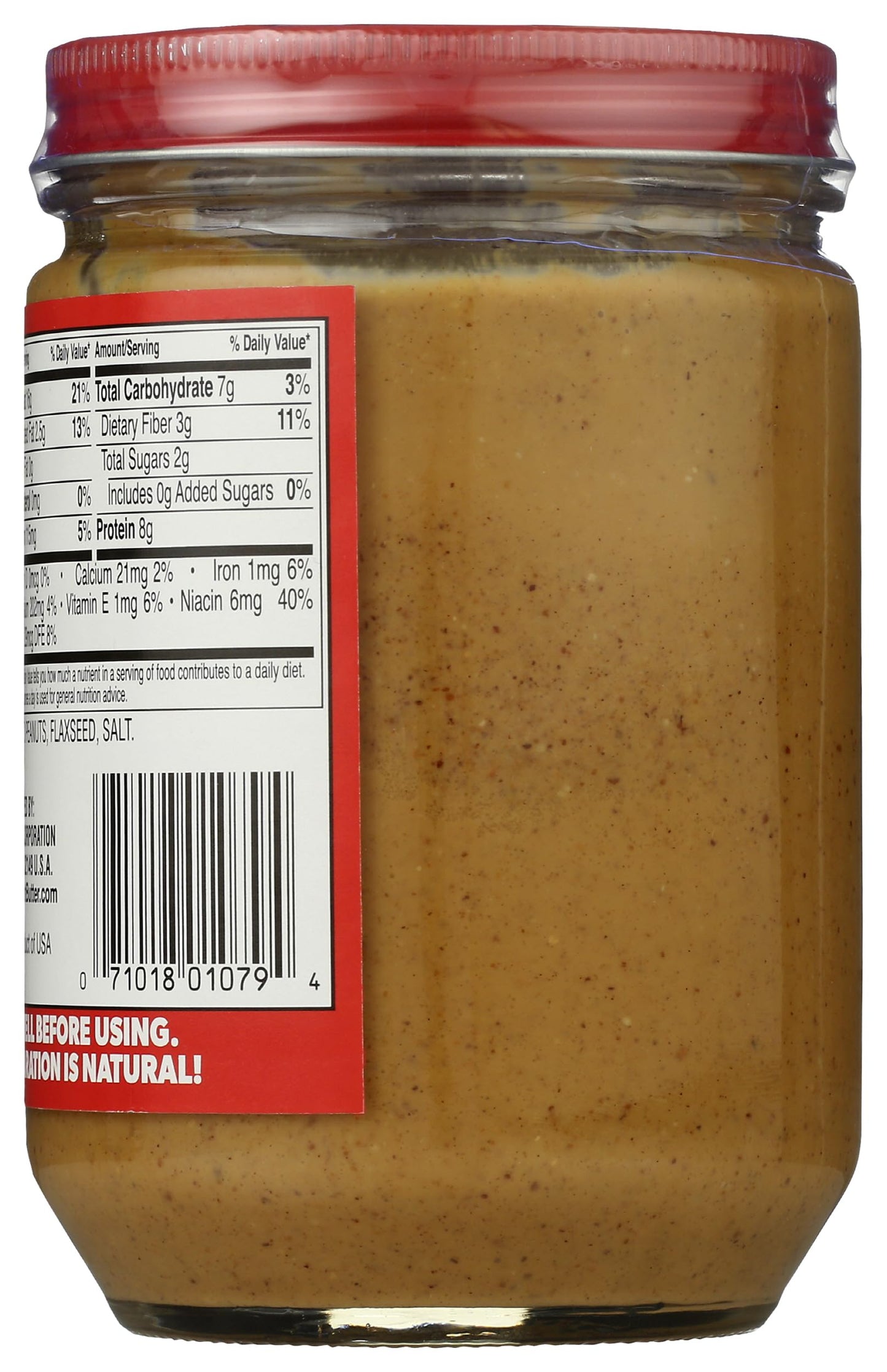 Teddie Smooth All Natural Peanut Butter With Flaxseed (Pack Of 4)