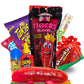 Tigers Blood Pickle Kit with Mexican Candy (Dulces Mexicano) Gift Pouch with Takis, Fruit By The Foot, Fruit Roll-Up, Lucas Wate