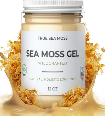 TrueSeaMoss Sea Moss Gel - Made in USA - Wildcrafted Seamoss, Dried Seaweed & Jarred Vegetables - Original, Pack of 1 (Labels ma