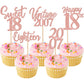 30PCS Happy 18th Birthday Cupcake Toppers Cheers to 18 Vintage 2007 Cupcake Picks Hello 18 Eighteen 18th Birthday Decorations fo