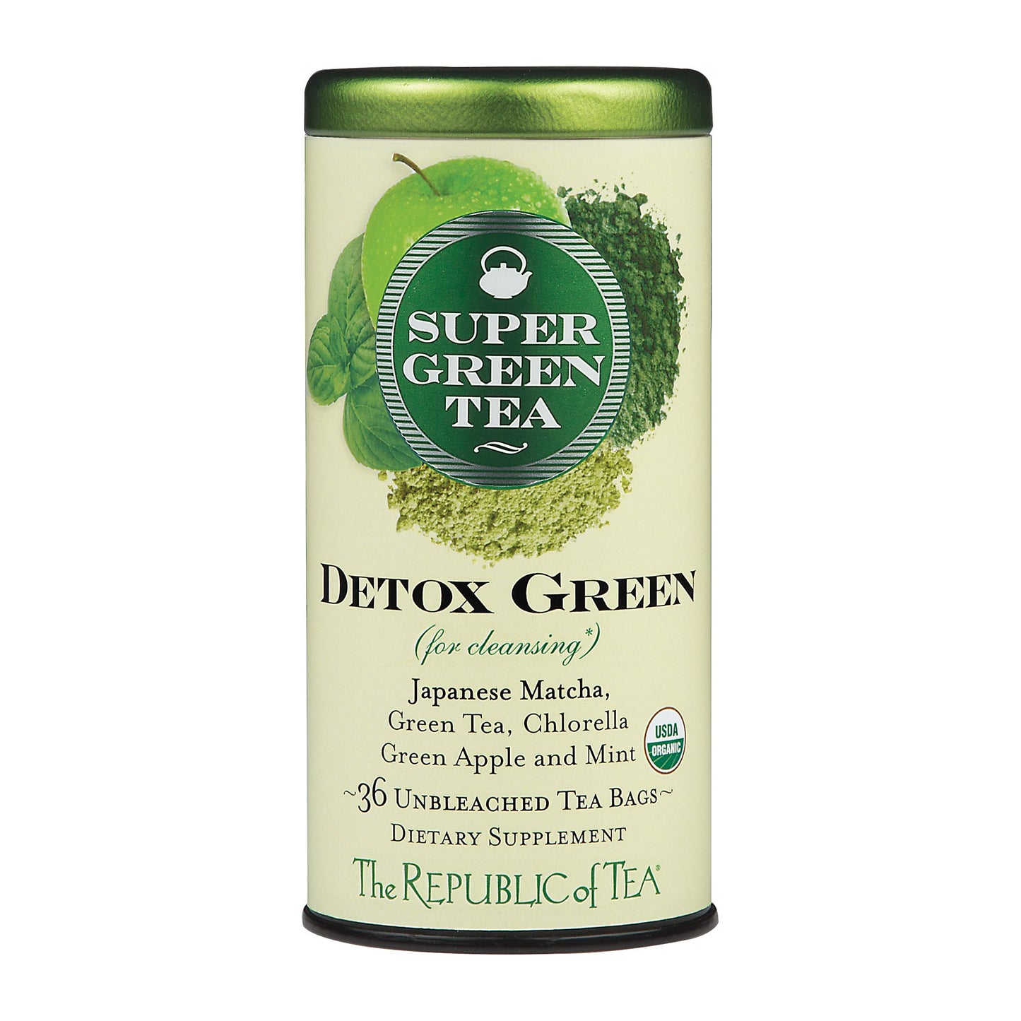 The Republic of Tea Tea Detox Green Organic, 36 Count, Model VC-a3-68265