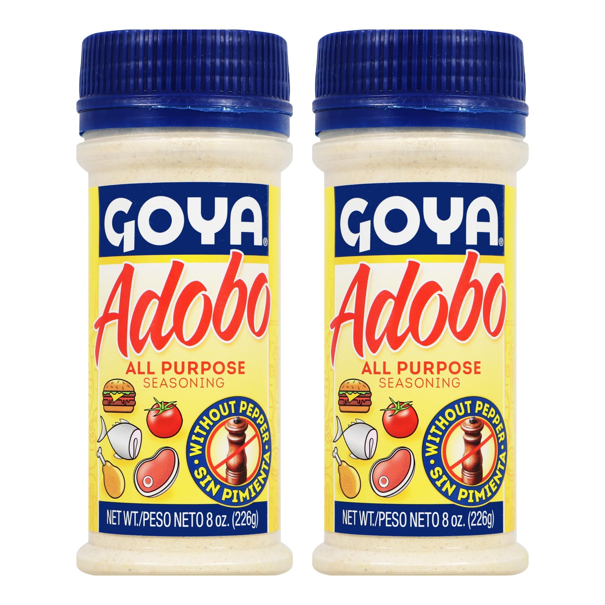 Adobo All Purpose Seasoning without Pepper by Goya, Poultry, Seafood, Meat, and Vegetable Seasoning, Fat Free and Calorie Free L