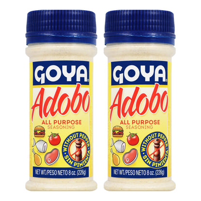 Adobo All Purpose Seasoning without Pepper by Goya, Poultry, Seafood, Meat, and Vegetable Seasoning, Fat Free and Calorie Free L