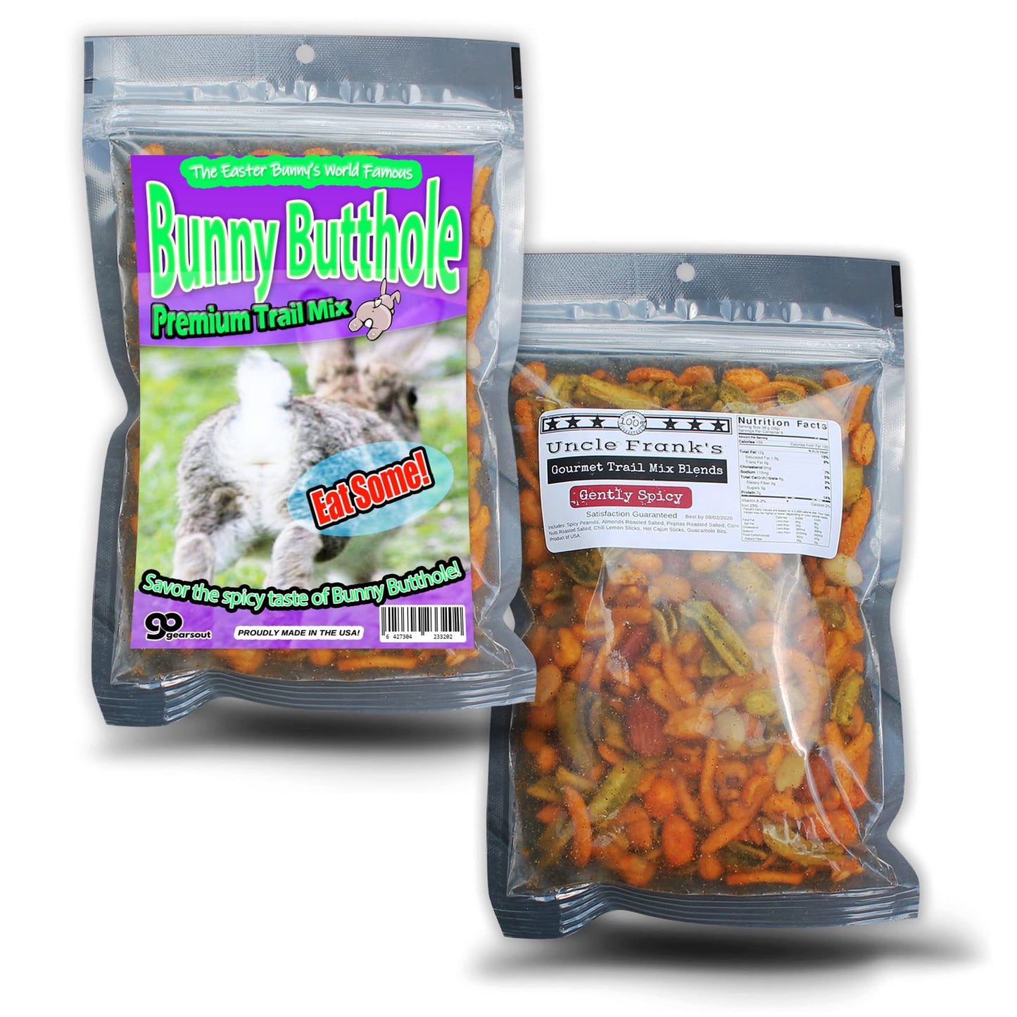 Gears Out Bunny Butthole Premium Trail Mix - Spicy Snack Blend, 10 Ounce, Perfect for Easter Basket Stuffer