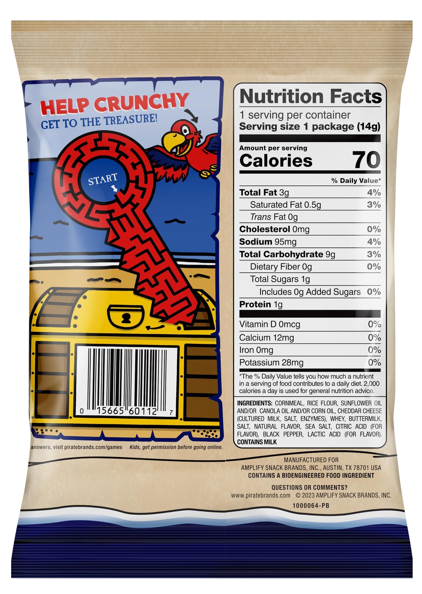 Pirate'S Booty Aged White Cheddar Cheese Puffs, Gluten Free, Halloween, Healthy Kids Snacks, 0.5 Ounce (Pack Of 24)
