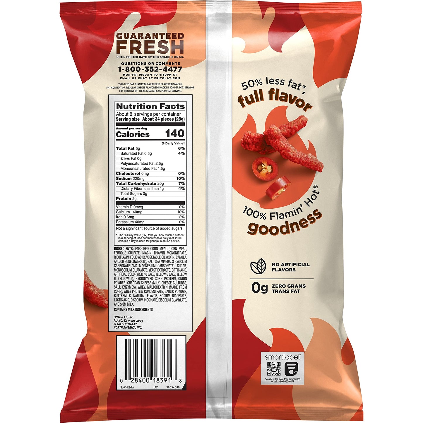 Cheetos Baked Flamin' Hot Cheese Snack, 7.625 Oz