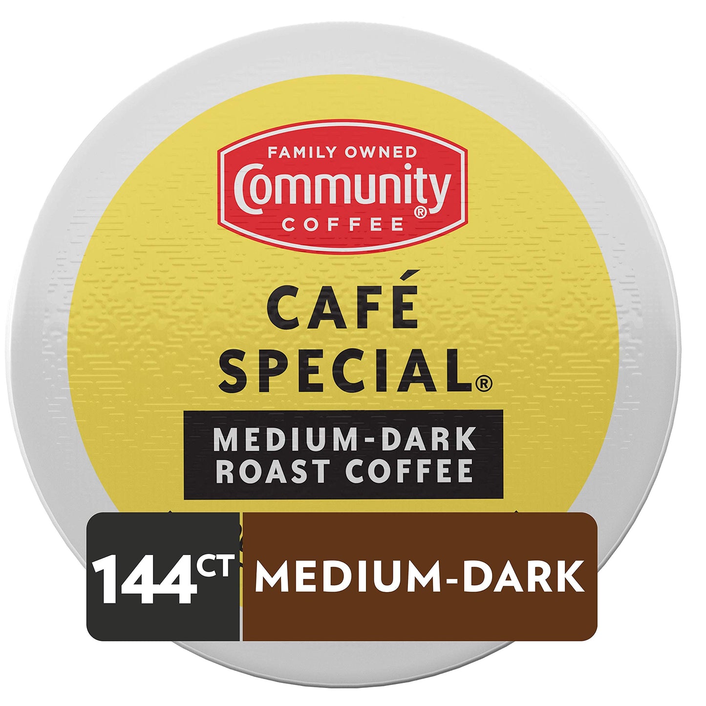 Community Coffee Café Special Medium Dark Roast K-Cup Pods, 144 Count, 36 Count (Pack of 4), Red