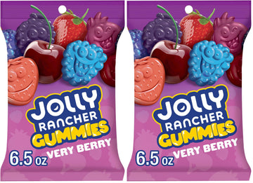 JOLLY RANCHER Gummies Very Berry Fruit Flavored Candy Bag, 6.5 oz (Pack of 2)