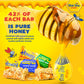 Bon Bee Honey Bunchies All Natural Honey Bar - Natural Breakfast & Nutrition Bars For Healthy Energy & Fuel - Variety Of Delicious Highlights & Perfectly Balanced, 4-1.4Oz Bars