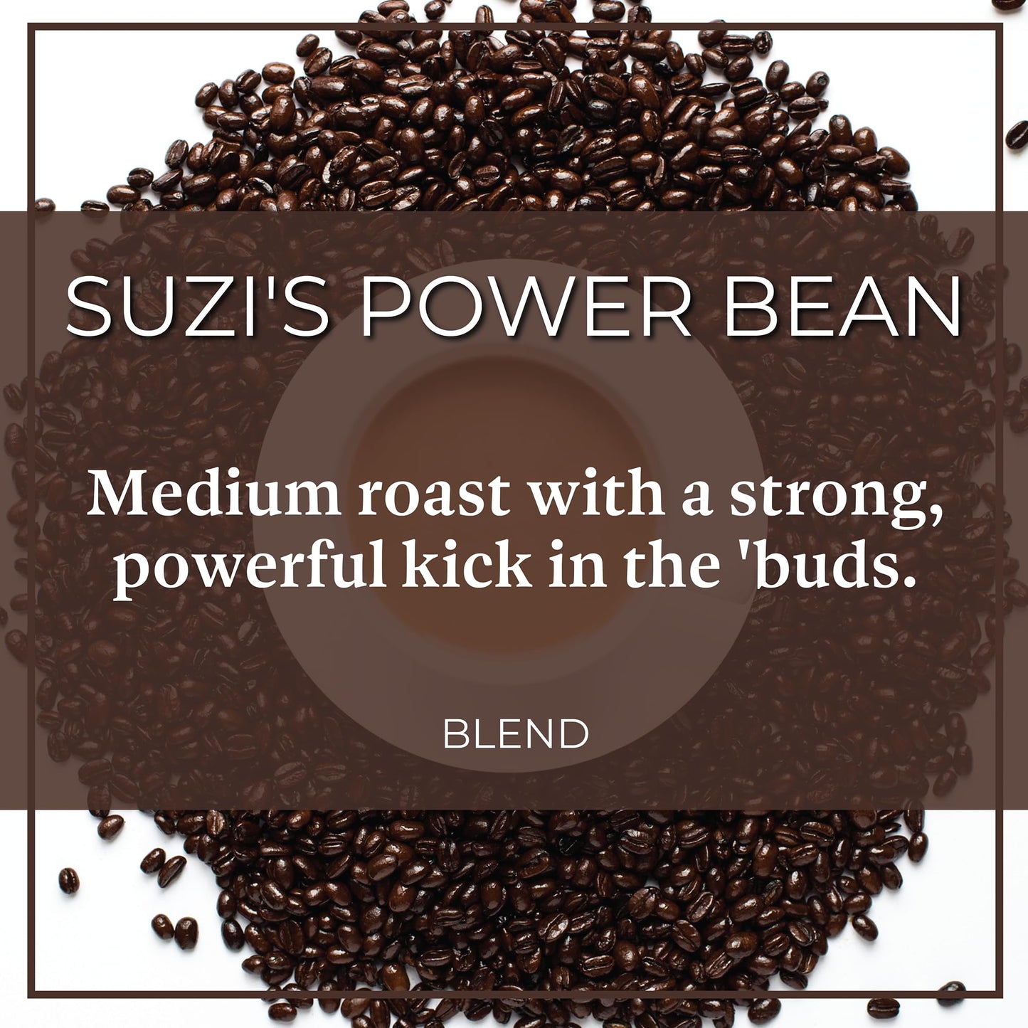 The Bean Organic Coffee Company Suzis Power Bean, Dark Roast, Ground Coffee, 16-Ounce Bag, Caf   molido tostado org  nico