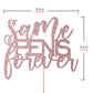 25Pcs Bachelor Party Cake Decorations-Same Forever Cake Topper- Hen Party Cake Decorations Bridal Shower Supplies (Rose Gold)