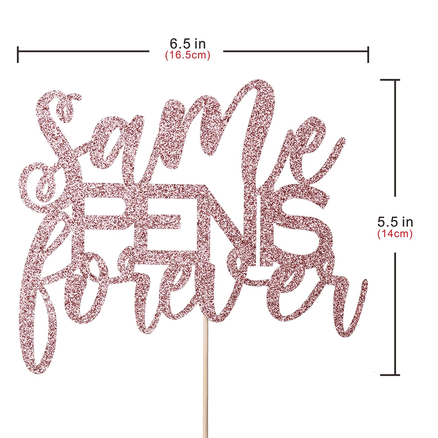 25Pcs Bachelor Party Cake Decorations-Same Forever Cake Topper- Hen Party Cake Decorations Bridal Shower Supplies (Rose Gold)