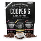 Coopers Cask Coffee Wine Barrel Aged Coffee Gift Box Set, Medium Roast Whole Bean, 12 oz Total, Brown