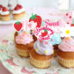 Foowztao 42Pcs Strawberry Cupcake Toppers, Edible Wafer Paper, Small, Picture15