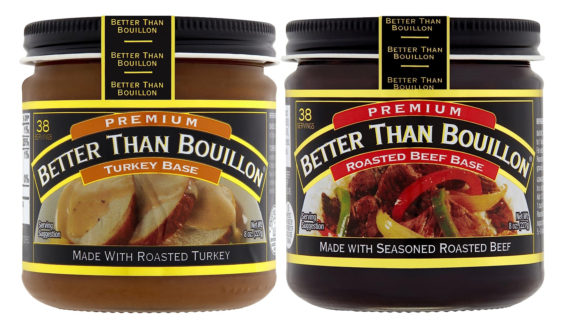 Better Than Bouillon Variety Pack (8.00 Ounce (Pack of 2), Turkey + Beef)