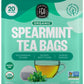 FGO Organic Spearmint Leaf Herbal Tea, 20 Count, Eco-Conscious Tea Bags, Caffine Free, Resealable Bag, Packaging May Vary (Pack 