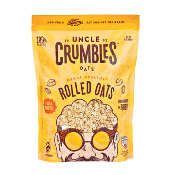 Uncle Crumbles Gluten Free Rolled Oats, Kosher, Non-GMO Project Verified, 24oz Resealable Bag (Pack of 1)