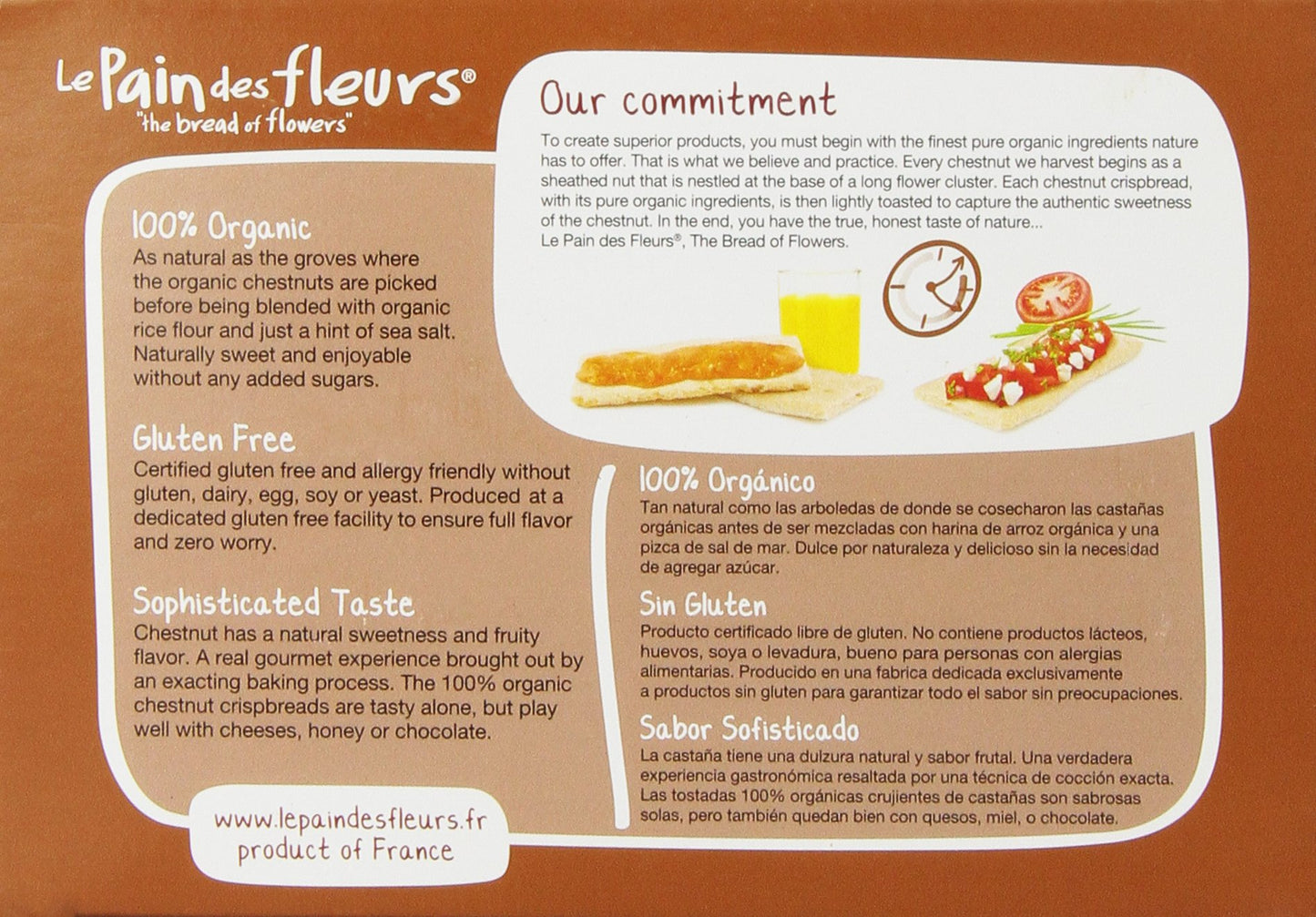 Le Pain Des Fleurs Crispbread, Chestnut, 5.3 Ounce