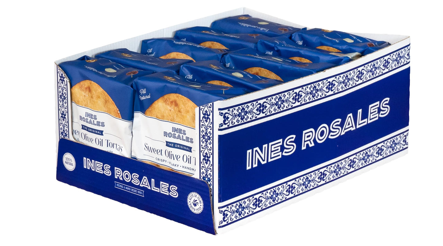 Ines Rosales Sweet Olive Oil Tortas Fine Mediterranean Crisps, All Natural, 6.34 Ounce (Pack of 10)