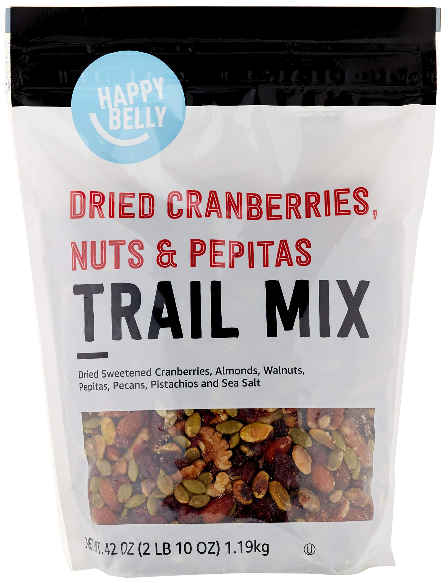 Happy Belly Dried Cranberries, Nuts & Pepitas Trail Mix, 42 Ounce, Pack of 1
