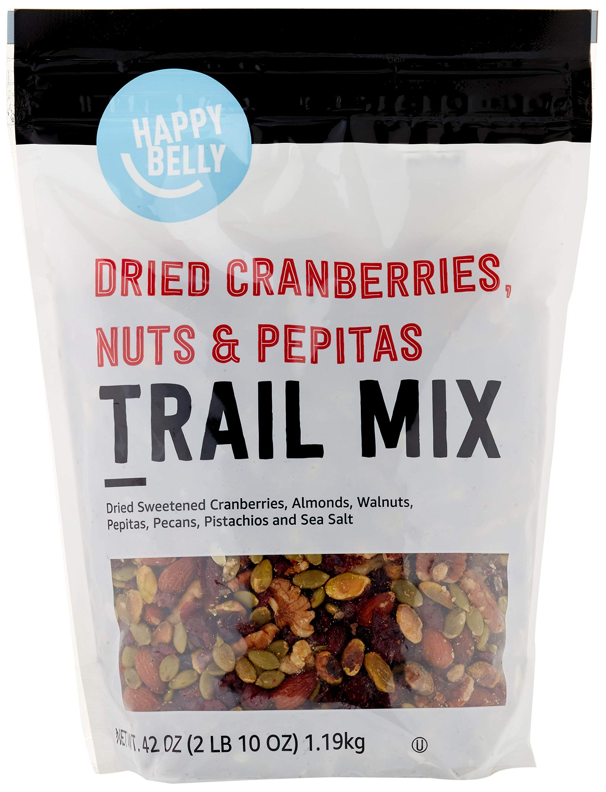 Happy Belly Dried Cranberries, Nuts & Pepitas Trail Mix, 42 Ounce, Pack of 1