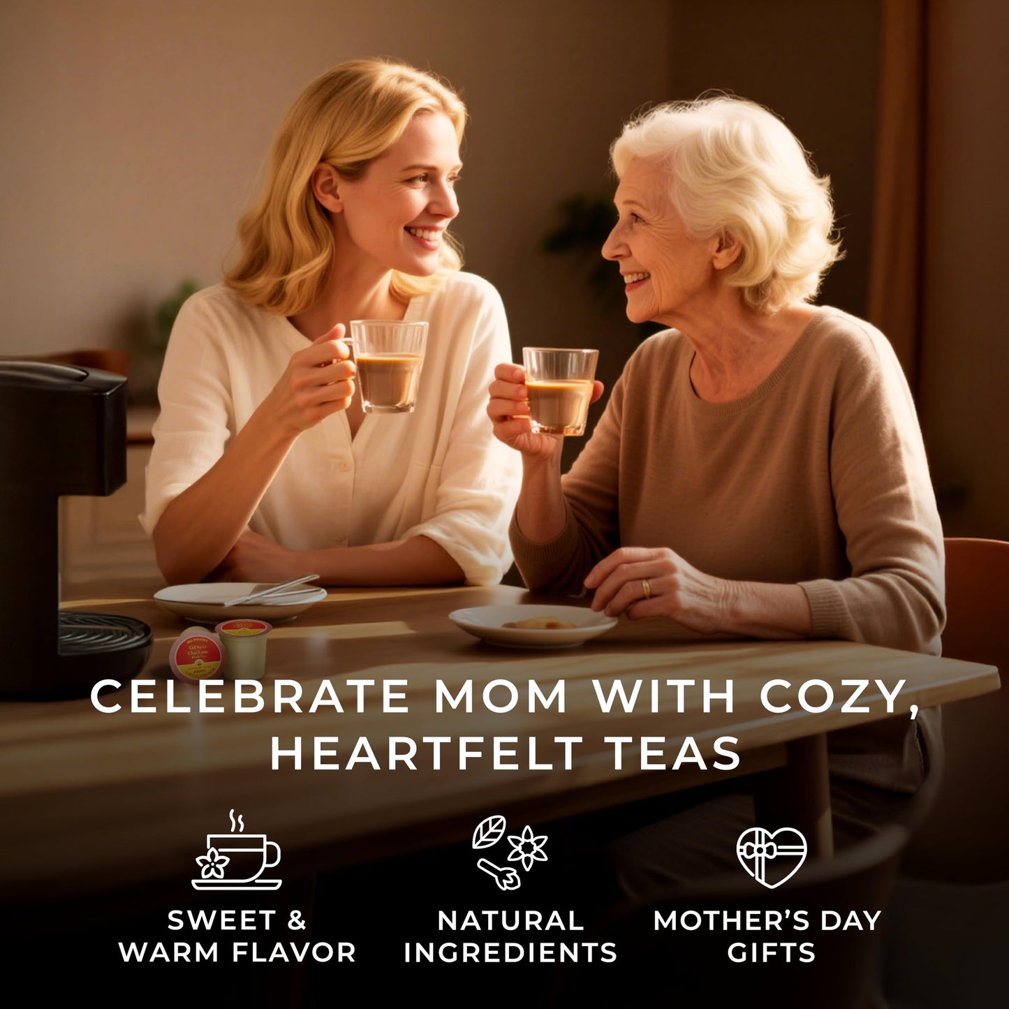 Gya Tea Co Chai Latte Black Tea Pods, 16 Count, Smooth & Flavourful, Enjoy Hot or Iced