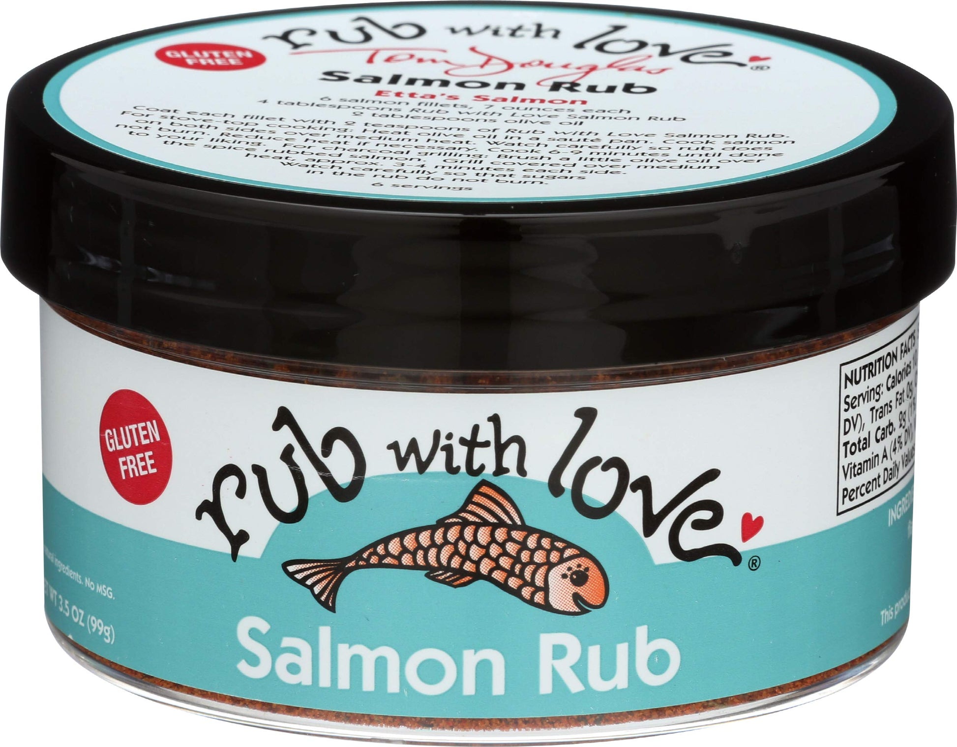 Rub with Love Salmon Rub Seasoning, 3.5 Ounce (Pack of 1), Model 672361000014