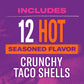 Taco Bell Hot Seasoned Flavor Crunchy Taco Shells  12 ct  4.8 oz Box
