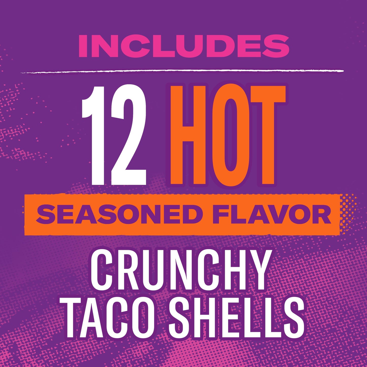 Taco Bell Hot Seasoned Flavor Crunchy Taco Shells  12 ct  4.8 oz Box