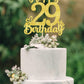 29 Birthday Cake Toppers-Gold Glitter, 29th Cake Topper for Men,29 Cake Topper For Women, 29th birthday decorations,29th Birthda