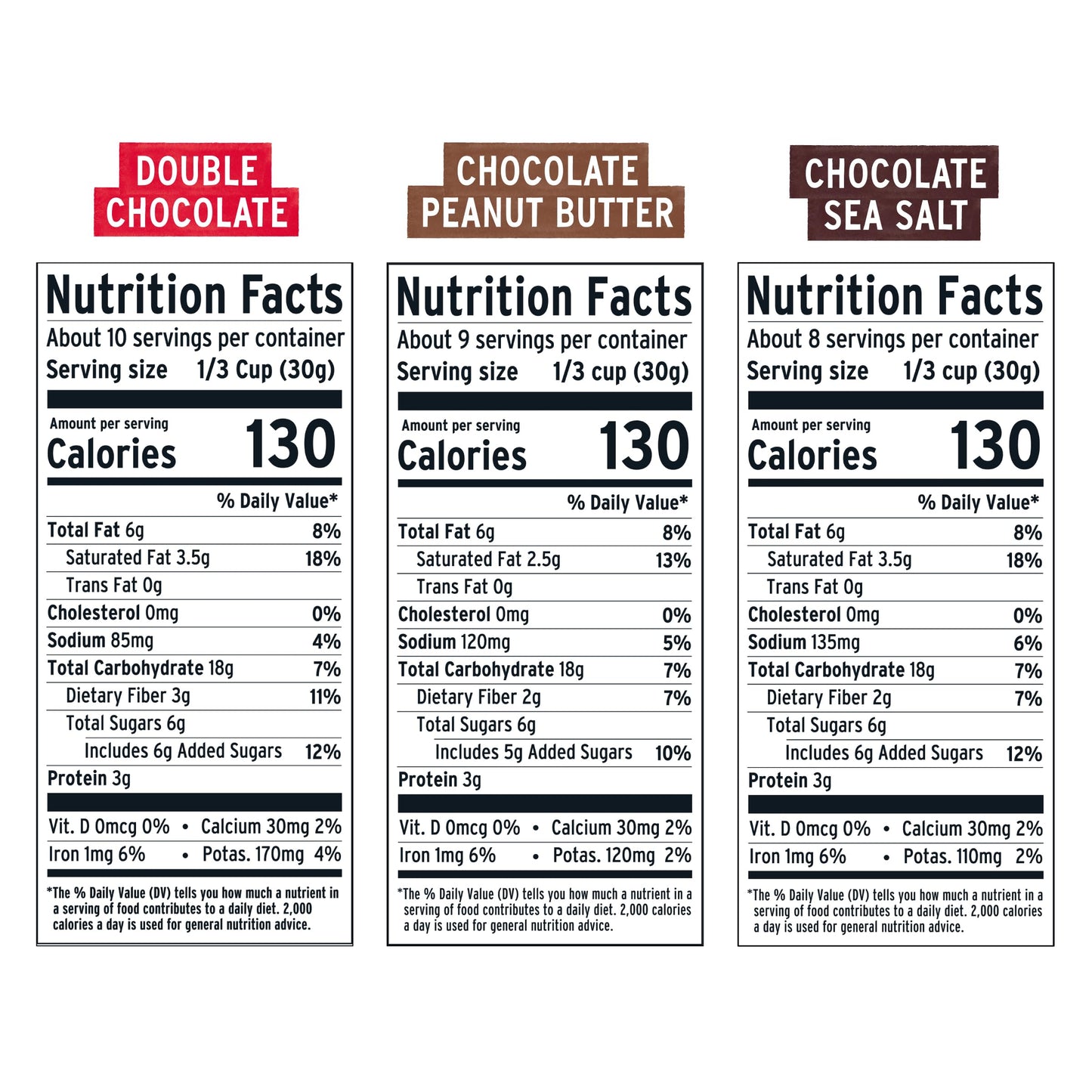 Purely Elizabeth Chocolate Lovers Variety Pack, Made with Organic Oats and Ancient Grains, Gluten-Free, Non-GMO (3 Ct)