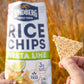 Lundberg Rice Chips, Fiesta Lime, 5.5oz, Gluten-Free, Kosher, Non-GMO Verified, Whole Grain Brown Rice