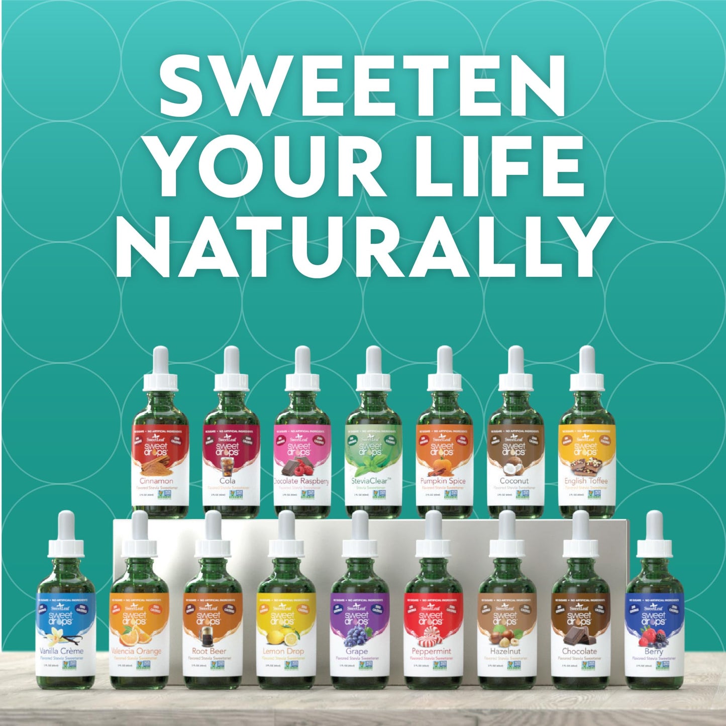 SweetLeaf Sweet Drops - Flavored Stevia Liquid Sweetener, Organic Stevia Extract, Zero Calorie, Keto Friendly, Non GMO, Natural