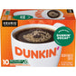 Dunkin Donuts Decaf Medium Roast Coffee, 60 Keurig K-Cup Pods, 10 Count (Pack of 6)