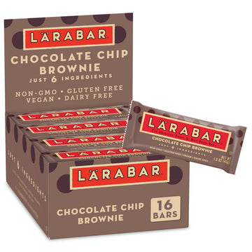LÄRABAR Chocolate Chip Brownie Fruit & Nut Bar, Gluten Free Vegan, 16 Count, Model 21908418681