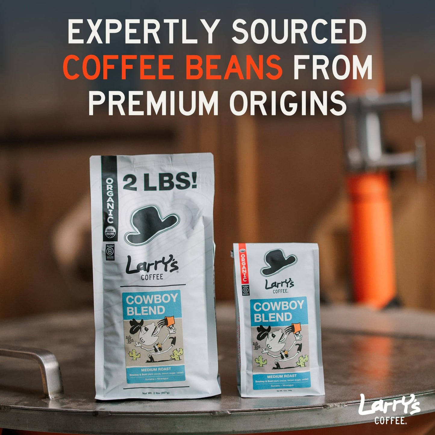 Larry'S Coffee Cowboy Blend - Whole Bean 2 Pound
