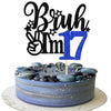 Rsstarxi Cake Topper for 17th Birthday, Blue, Model XM1222-17 Blue, Fun Celebration Decoration