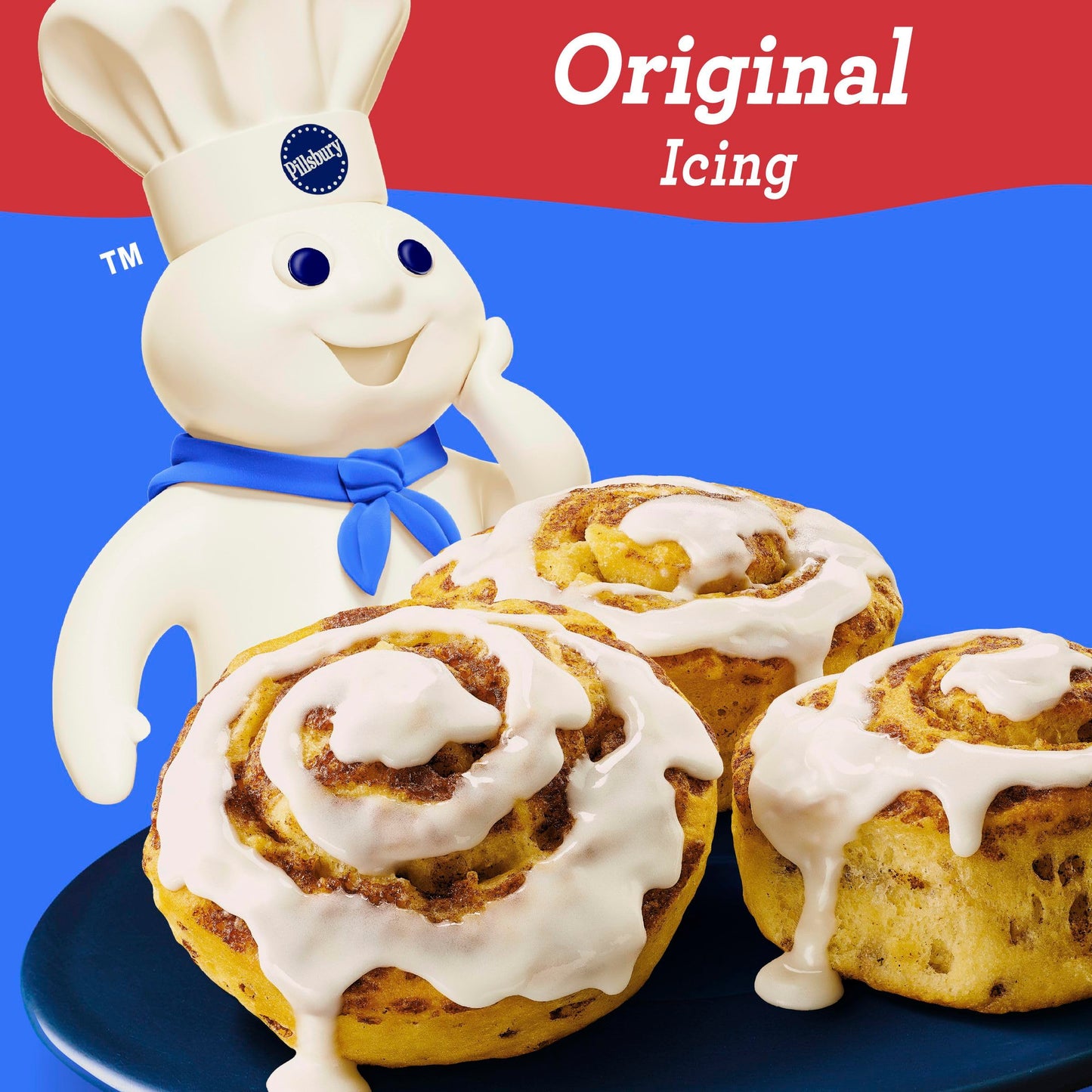 Pillsbury Cinnamon Rolls with Original Icing, Refrigerated Canned Pastry Dough, 8 Ct, 12.4 oz