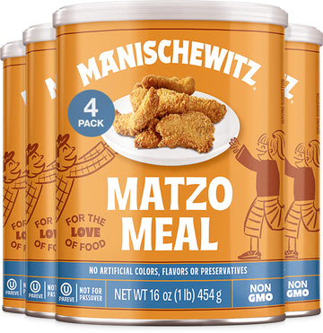 Manischewitz Matzo Meal Canister, 16-Ounce Tubes (Pack Of 4)