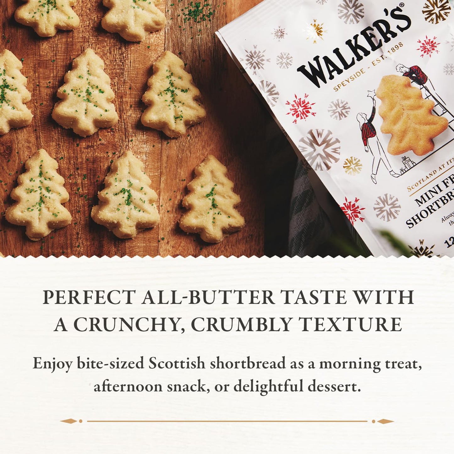 Festive Mini Bag Shortbread Trees