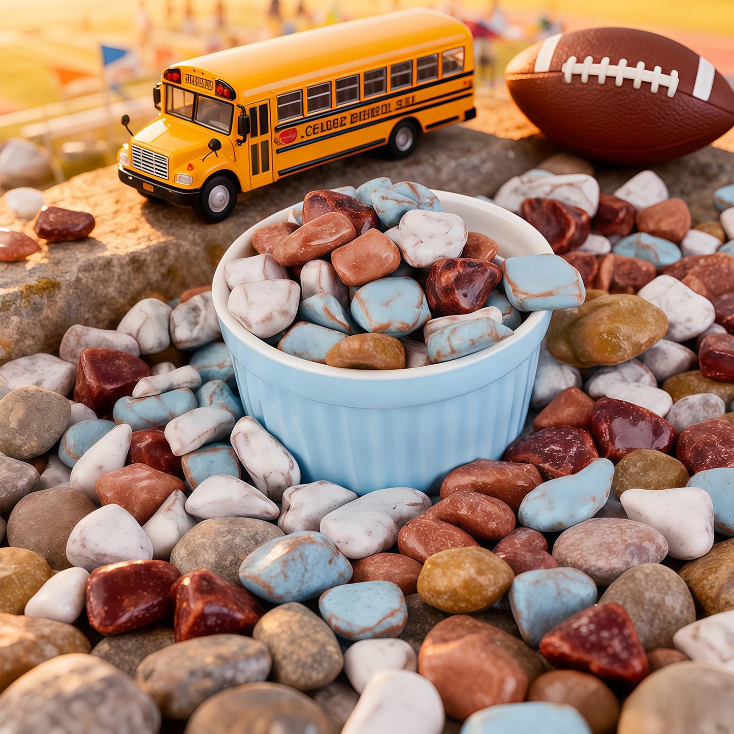 Chocolate Rocks Candy Mix - Chocolate Chunks, Pebbles & Stones for Baking Decorations - Resealable Tub, 17.6 oz (500g)