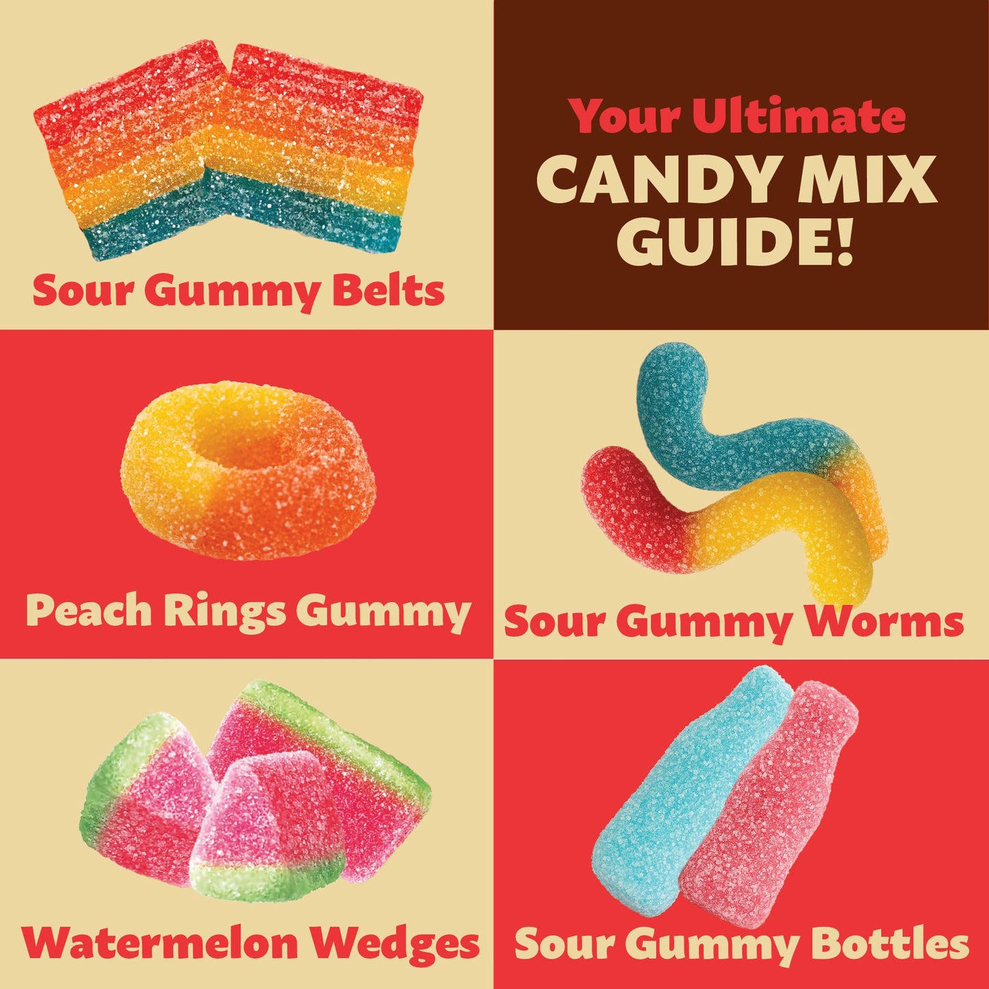ILIKE! Gummy Candy Bulk Mix - Sour & Sweet Assorted Candies, 2 Pound Bag