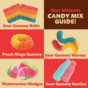 ILIKE! Gummy Candy Bulk Mix - Sour & Sweet Assorted Candies, 2 Pound Bag